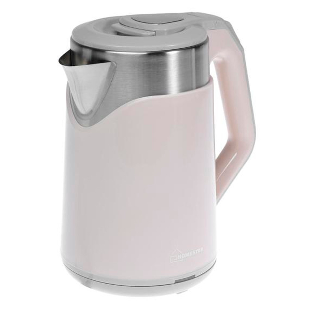 Чайник металлический электрический 1,8 л 1,5 кВт розовый HS-1019 HomeStar