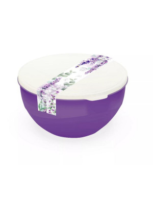 Миска пластиковая 1 л с крышкой Lavender Полимербыт Миска пластиковая 1 л с крышкой Lavender Полимербыт