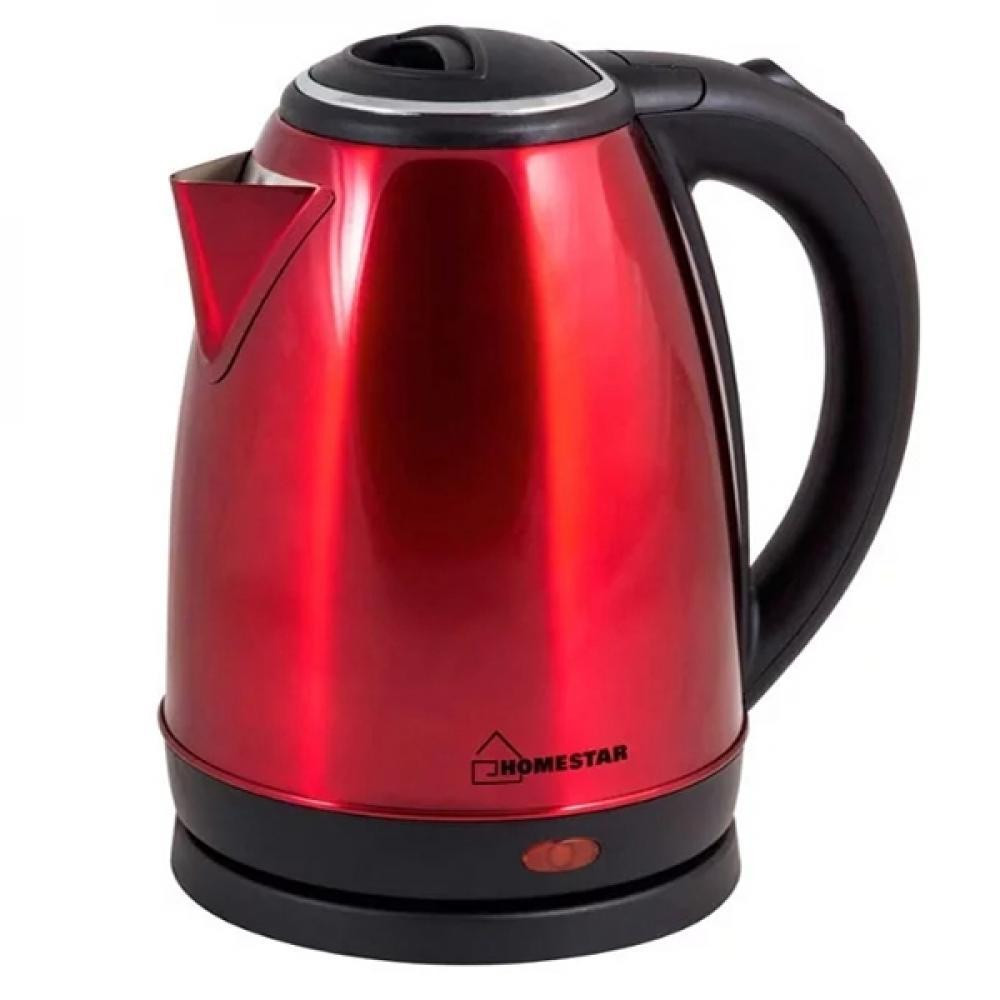 Чайник металлический электрический 1,8 л 1,5 кВт красный HS-1010 HomeStar