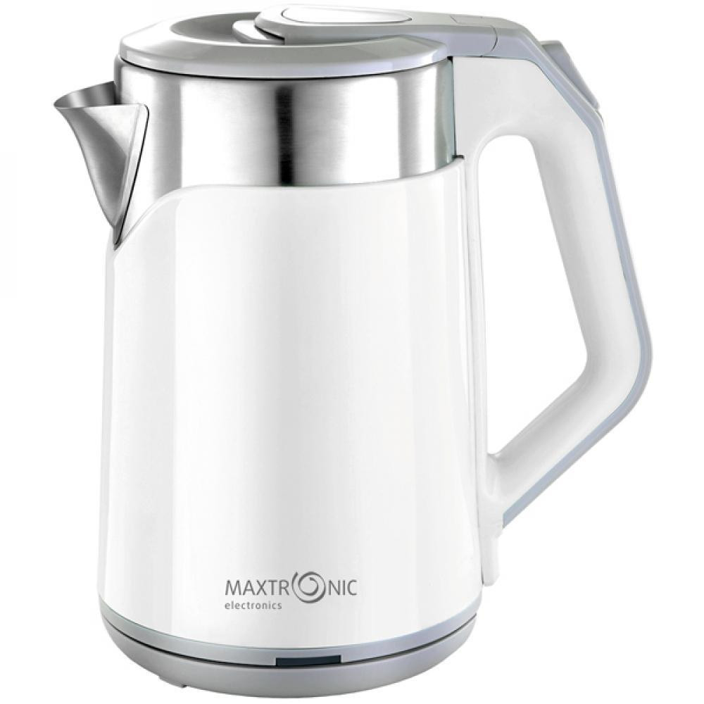 Чайник пластиковый электрический 2,3 л 1,8 кВт белый Maxtronic