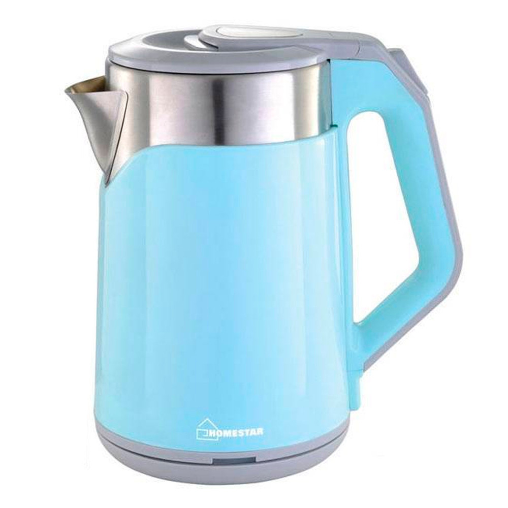 Чайник металлический электрический 1,8 л 1,5 кВт голубой HS-1019 HomeStar