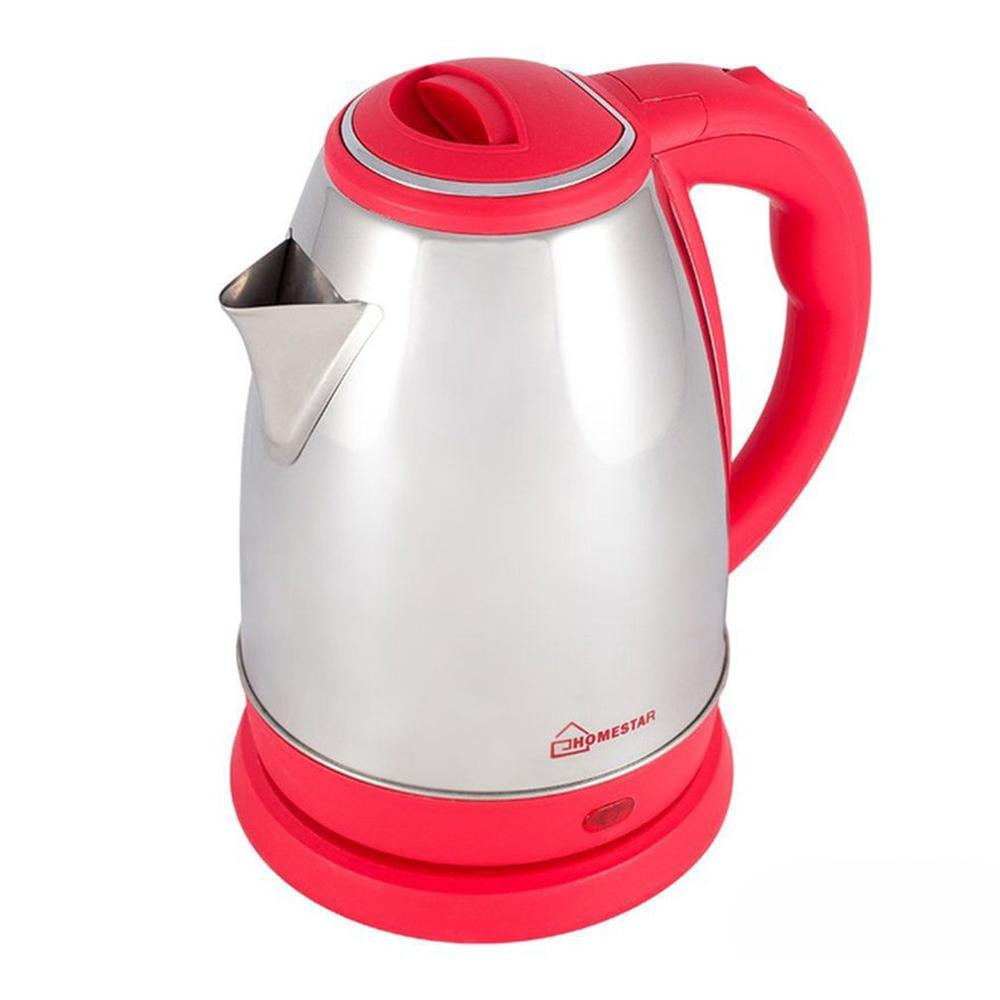Чайник металлический электрический 1,8 л 1,5 кВт красный HS-1028 HomeStar