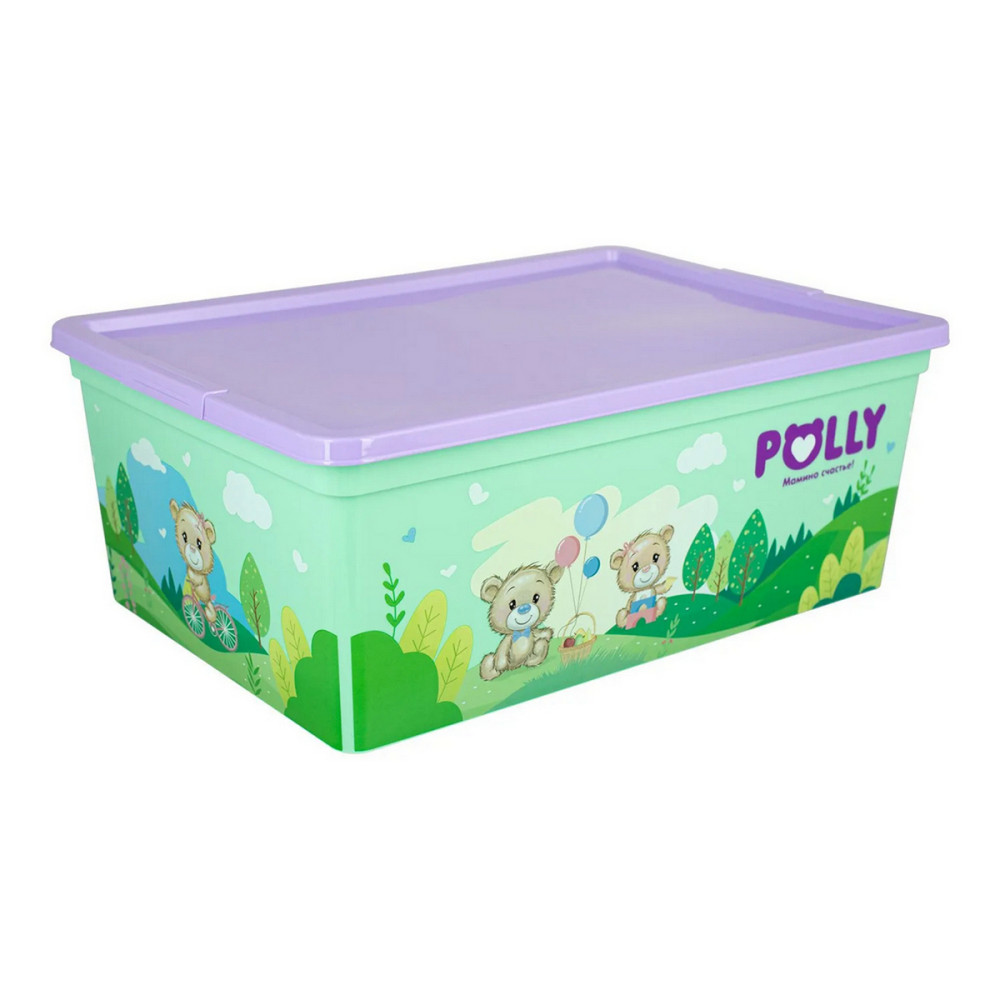 Ящик пластиковый для игрушек 10 л крышка Polly Полимербыт