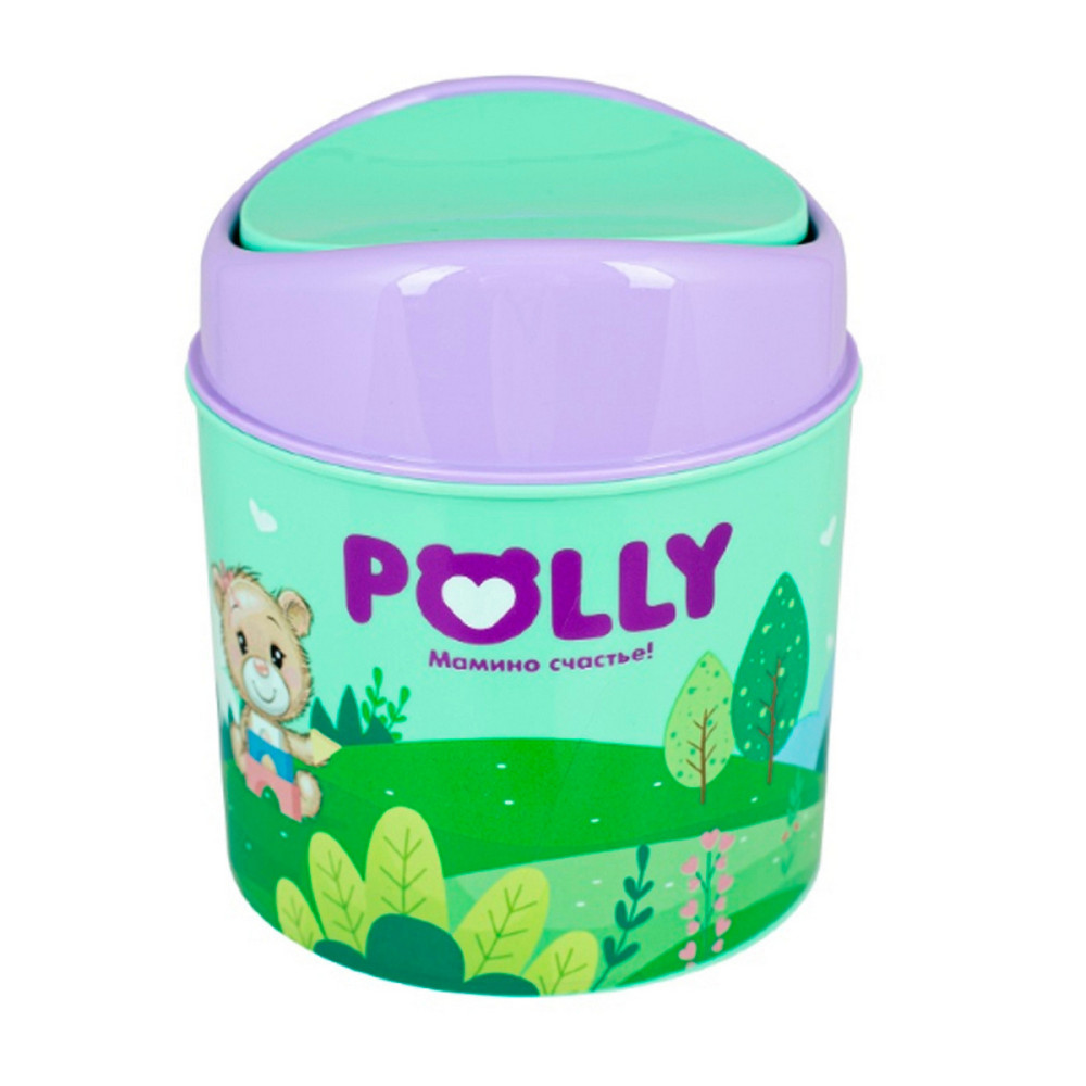 Контейнер пластиковый детский 1 л подвижная крышка настольный Polly Полимербыт