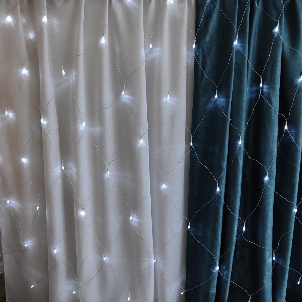 Гирлянда светодиодная  1,5х1,5 м 160 led сетка белая XHP-1133 Fex