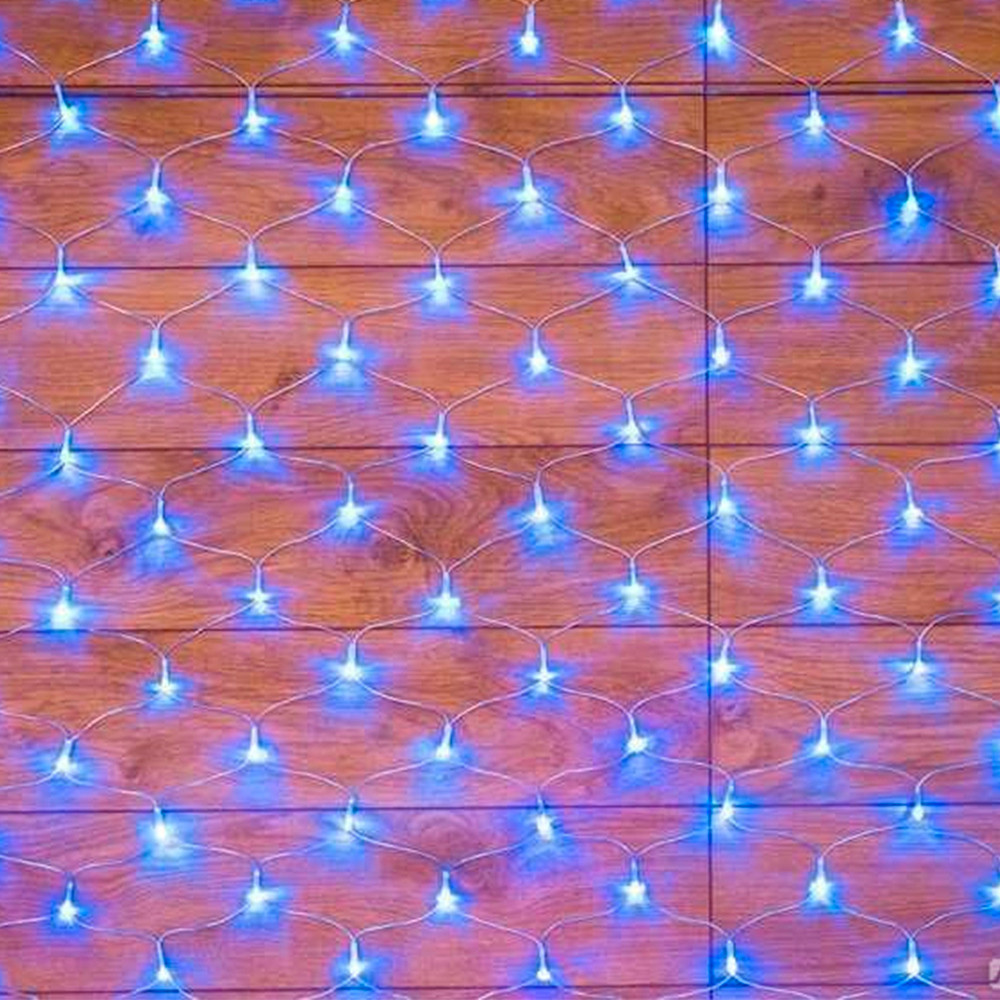 Гирлянда светодиодная  1,5*1,5 м 150 led сетка синий Neon-night
