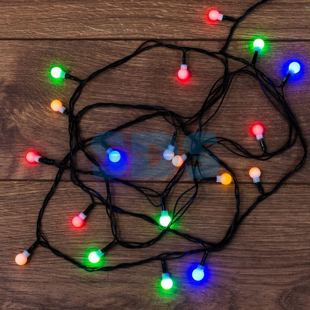 Гирлянда светодиодная  2,8 м 20 led 230 В шарики цветные мультицвет Neon-night