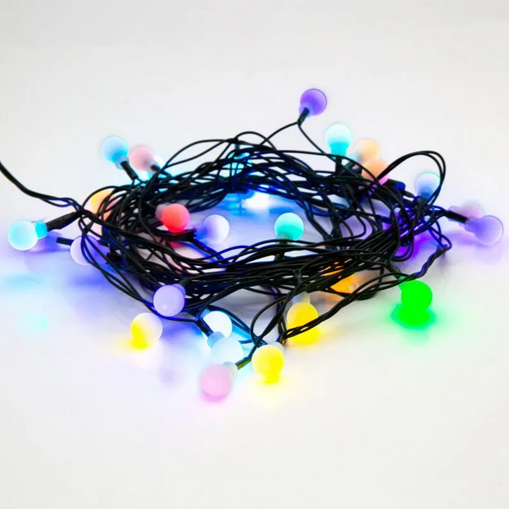 Гирлянда светодиодная  5 м 30 led темно зеленый Шарики