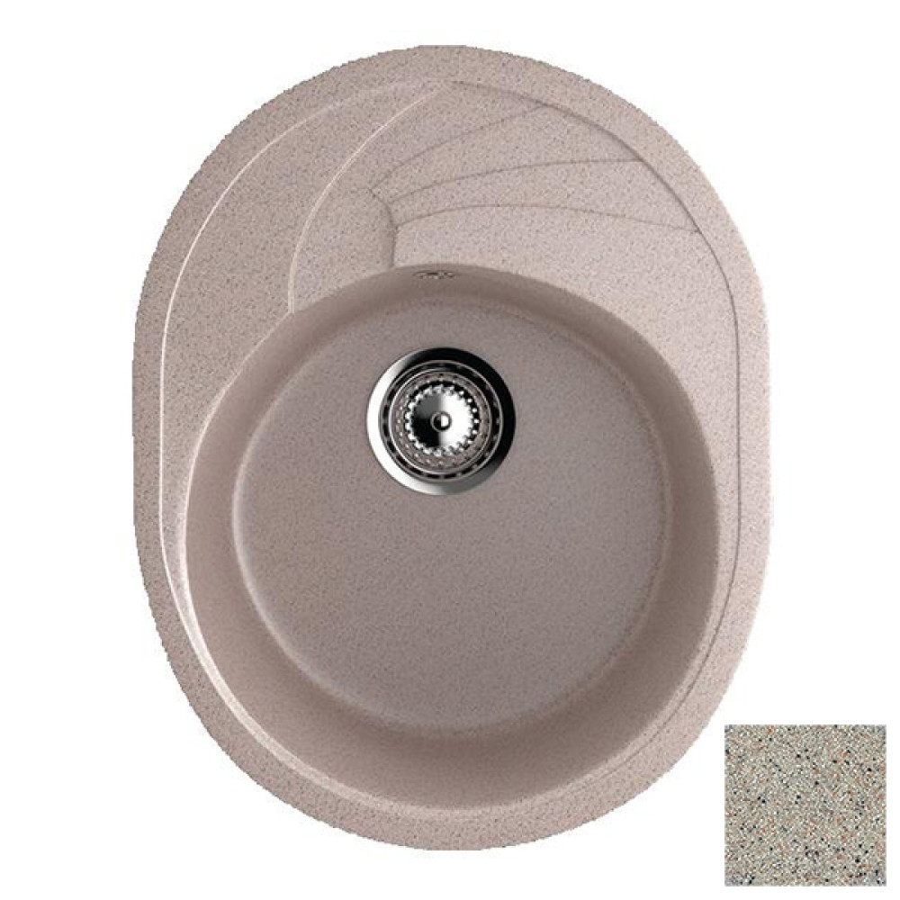 Мойка кухонная гранитная GS8 песочная (прямоуг) 570*465