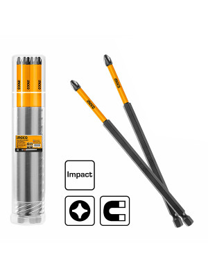 Бита PH2 200мм ударная, 10 шт 200 мм INGCO SDBIM11PH283 INDUSTRIAL