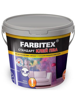 Клей ПВА для бумаги и картона Стандарт Farbitex 2,3кг