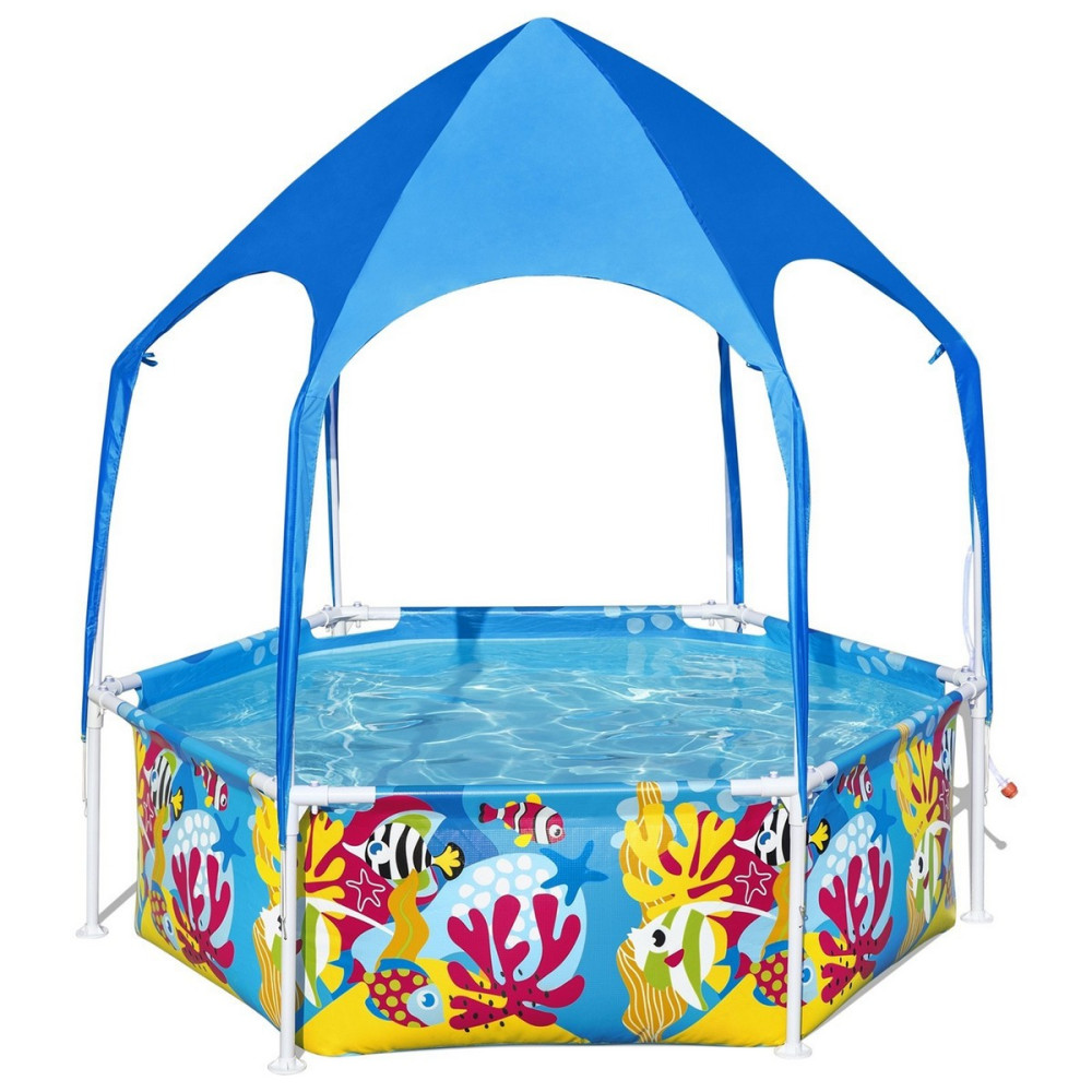 Бассейн надувной 183*51 см 930 л с навесом от солнца Splash-in-Shade Bestway