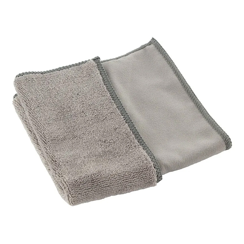 Салфетка из микрофибры 23*30 см M-10 двухсторонняя ворс + замша Рыжий кот
