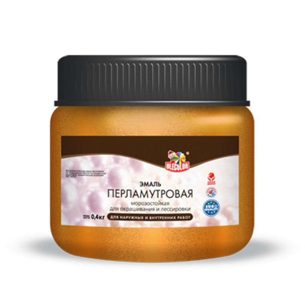 Эмаль универсальная акриловая OLECOLOR бронза перламутровая 0,1кг
