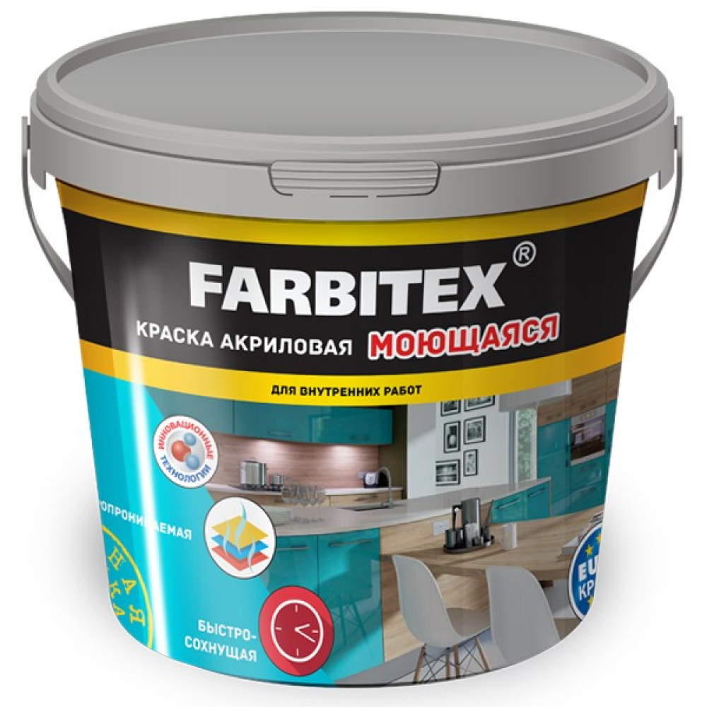 ВДК моющаяся FARBITEX акриловая белая база А 25кг