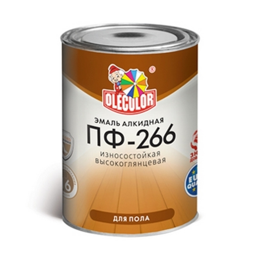 Эмаль алкидная ПФ-266 OLECOLOR золотистая для пола 10,0кг