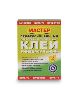 Клей обойный Мастер универсальный 200гр (25м2) Клей обойный Мастер универсальный 200гр (25м2)