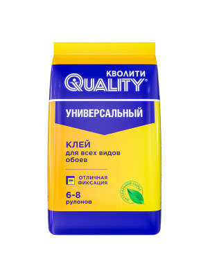 Клей обойный Кволити универсальный 200гр (6-8 рул) пакет Клей обойный Кволити универсальный 200гр (6-8 рул) пакет