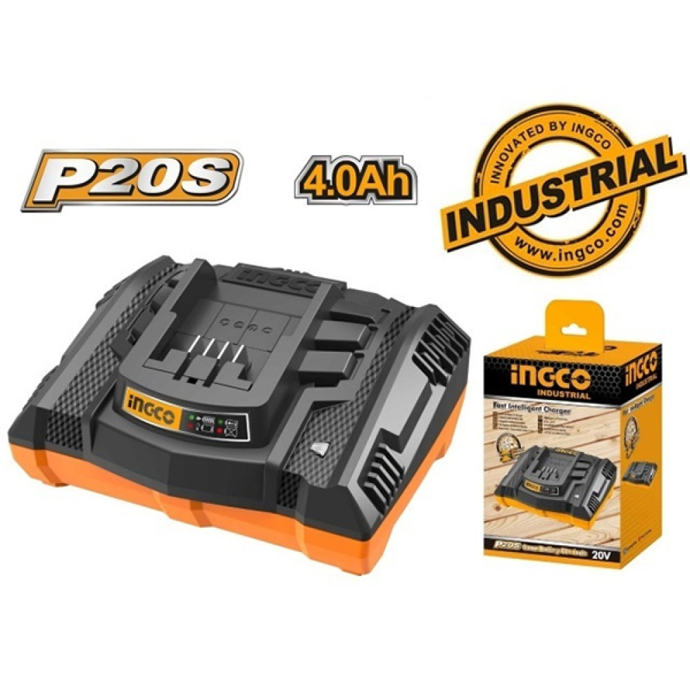 Зарядное устройство INGCO FCLI20411,20В, для 2Ah. 4Ah. 5Ah